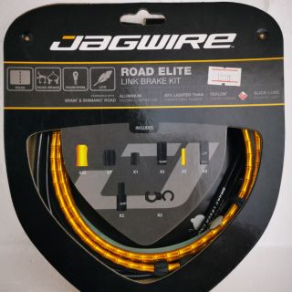 สายแต่งเบรค สีทอง   ยี่ห้อ jagwire​ รุ่น.road elite link brake kit