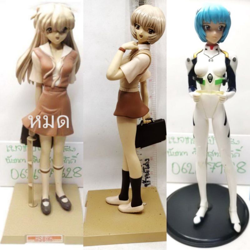 (แท้/มือสองไม่มีกล่อง/ใหญ่มาก/งานวินเทจ) SEGA Evangelion Rei Ayanami &amp; Asuka Uniform Figure 2