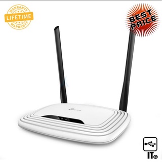 Router TP-LINK (TL-WR841N) Wireless N300 เครื่องช่วยขยายสัญญาณ ประกัน LT. เราเตอร์ ขยายสัญญาณ wifi เราเตอร์ไวไฟ โมเด็ม