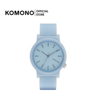 นาฬิกา KOMONO Watch Mono Sky ผู้หญิง สายซิลิโคน ทรงกลม สีฟ้า