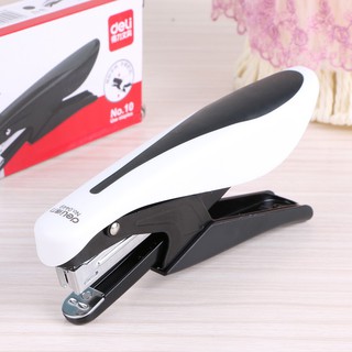 Deli Handheld Stapler Compact Low Force Black/Creamy-white, Color Random 1 Piece