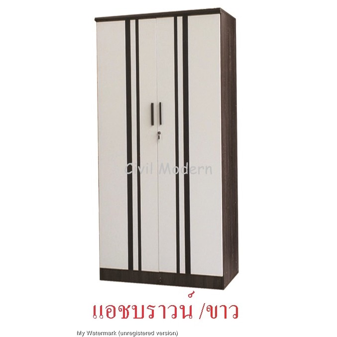 ตู้เสื้อผ้ามินิมอล ไซส์ 80 cm สไตล์โมเดิร์น รุ่น WR081L - รูปที่ 2