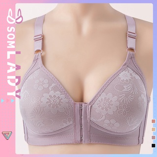 Somlady ผู้หญิงสบายยกทรงอ่อนนุ่มด้านหน้า Bralette ขนาดพิเศษ36-44 B C ถ้วยกางเกงชั้นในระบายอากาศเสื้อกั๊ก B191