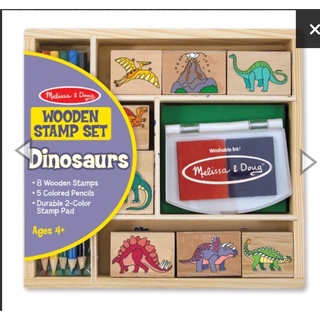 Melissa &amp; Doug รุ่น 1633 Stamp Set - Dinosaurs เซ็ทสแต๊มป์ ชุดไดโนเสาร์ ส่งเสริมการเล่นอย่างมีจินตนาการ