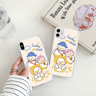 luck duck เคสไอโฟน 14 pro max iPhone 13 12 11 promax case cute pattern X Xr Xs Max soft cover 7 8 Plus 8พลัส Se2020 เคส