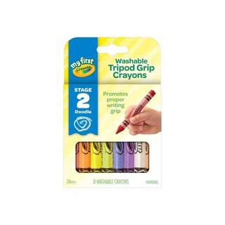 Crayola สีเทียนล้างออกได้ แท่งสามเหลี่ยม 8สี