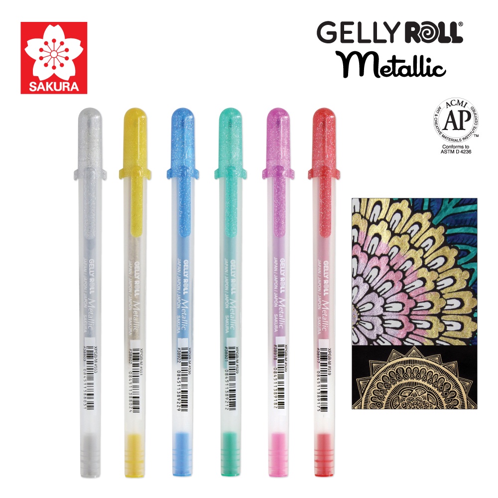 ปากกาเจลลี่โรล Sakura รุ่นเมทัลลิค GELLY ROLL Metallic