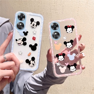 ใหม่ เคสโทรศัพท์มือถือแบบนิ่ม ใส กันกระแทก ลายการ์ตูนมินนี่น่ารัก แฟชั่น สําหรับ OPPO A78 5G A78 OPPOA78 2023