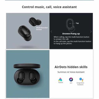 Xiaomi Redmi Airdots TWS Bluetooth Earphone Stereo bass BT 5.0 Eeadphones With Mic Handsfree Earbuds AI Control