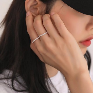 2pcs Snow Simple Ring แหวนเซ็ต