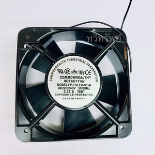 พัดลม 6” FP-107EX-S1-B AC220~240V-50/60Hz 0.22A/38W ขนาด150*150*52mm มีของพร้อมส่งในไทย