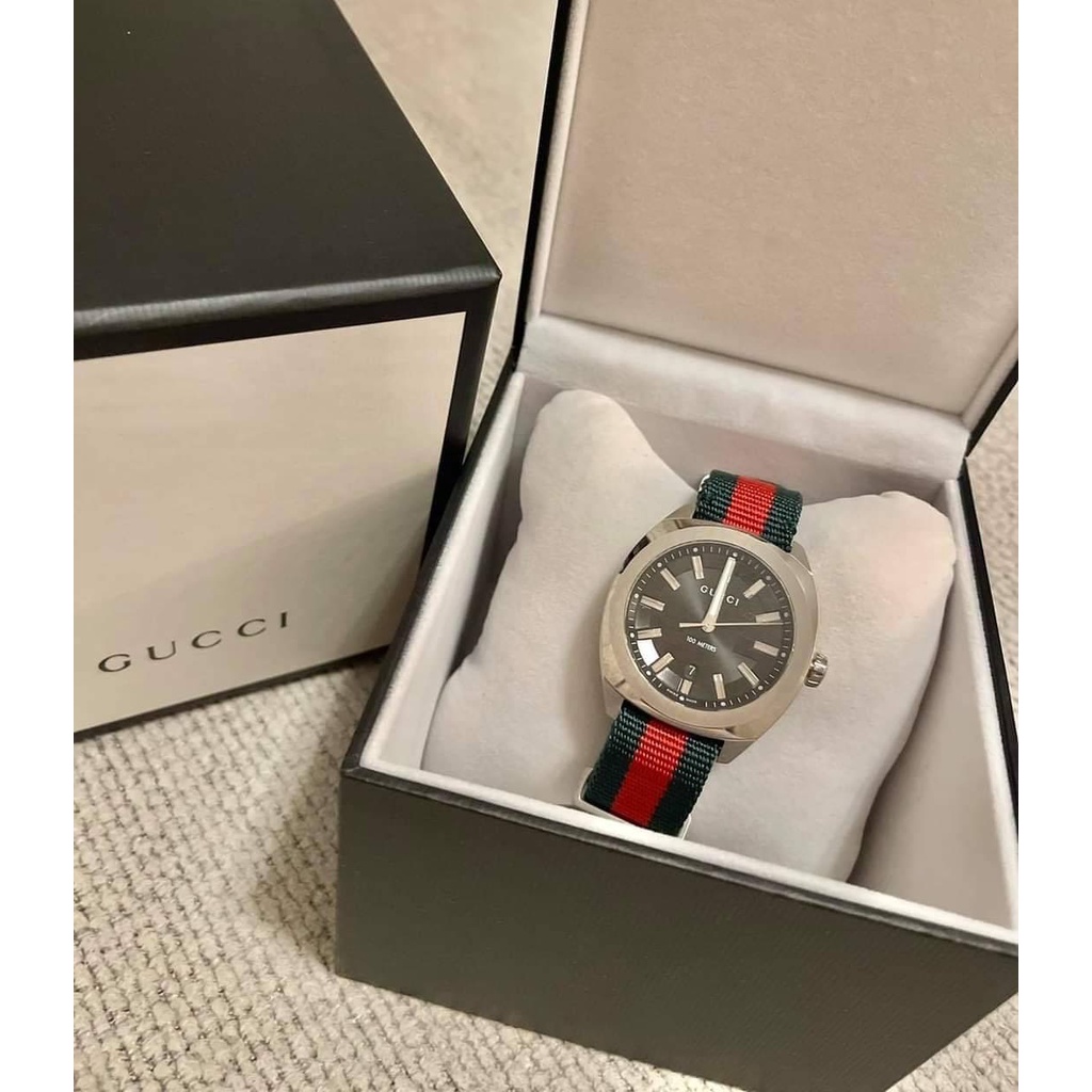 Gucci 2570 watch 41mm สายเขียวแดง