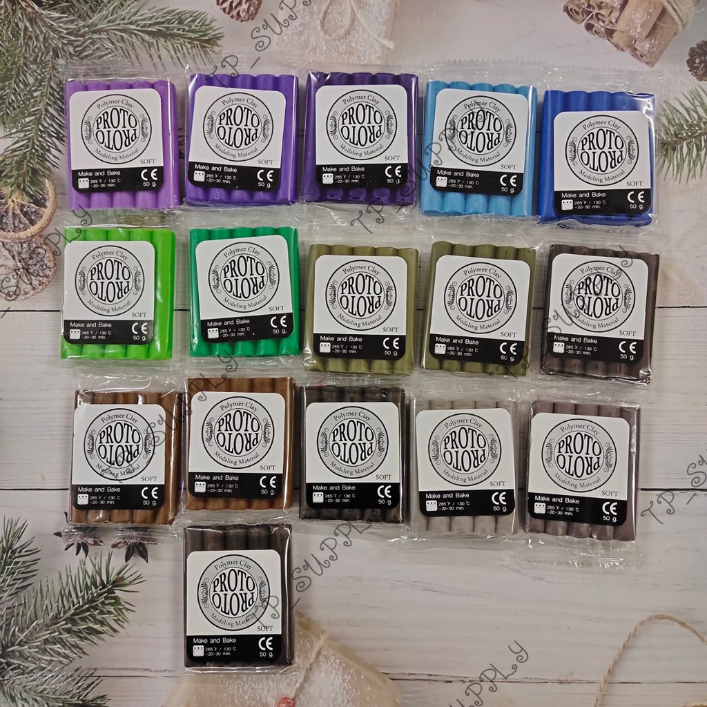 ดินโพลิเมอร์ Proto polymer clay #NARA ดินปั้นกันน้ำ ดินปั้นโมเดล ดินปั้นเครื่องประดับ ดินปั้นของจิ๋ว