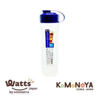 Komonoya ขวดน้ำพลาสติกแบบslim1ลิตร ขนาด 27.3x7.8x7.8 cm