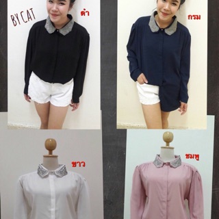 เสื้อเชิ้ตซีฟองสาวอวบ