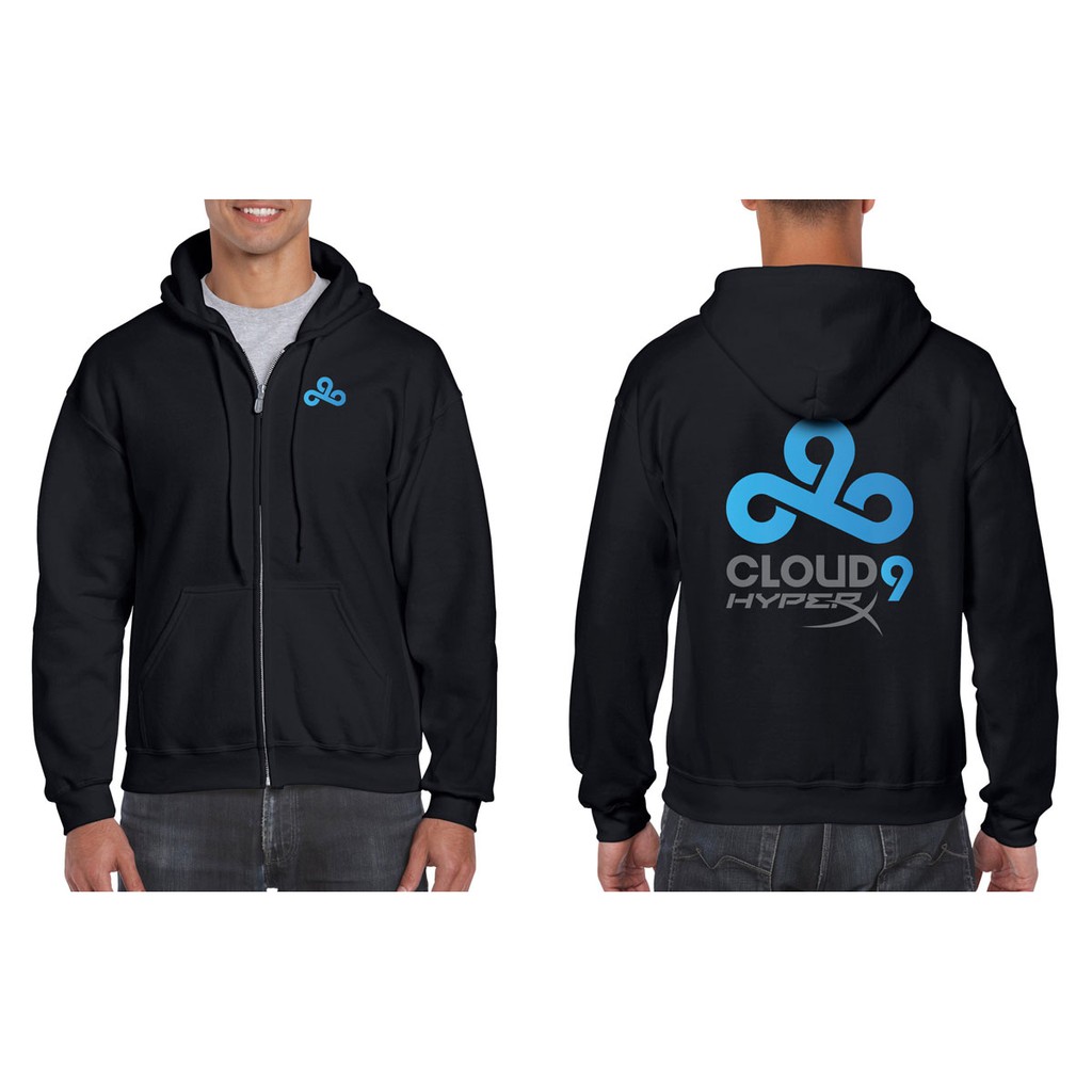 HOODIE WITH ZIP - TEAM CLOUD 9
