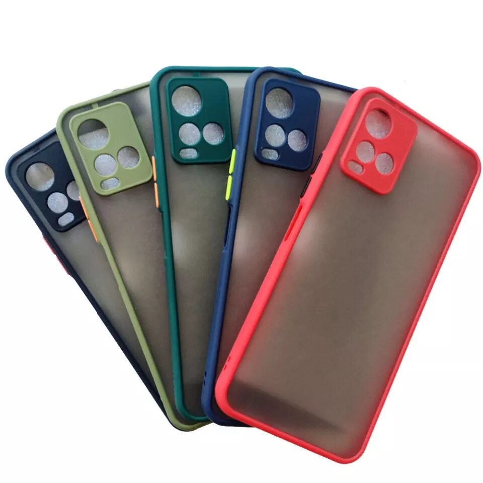 ส่งจากไทย Case For Vivo V40/V40pro/T1X/Y21/Y33S เคสมือถือ วีโว่ เคสกันกระแทก ปุ่มสีผิวด้าน กันรอยกล้อง ขอบนิ่มหลังแข็ง