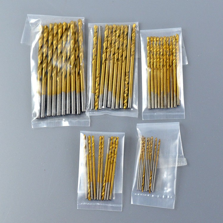 ชุดดอกสว่านขนาดเล็ก ไฮสปีด HSS เคลือบไทเทเนี่ยม ขนาด 1-3 mm 50 ชิ้น