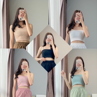 พร้อมส่ง🦋 เสื้อสายเดี่ยวผ้าร่อง ใส่สบาย พร้อมส่ง ✨🧸