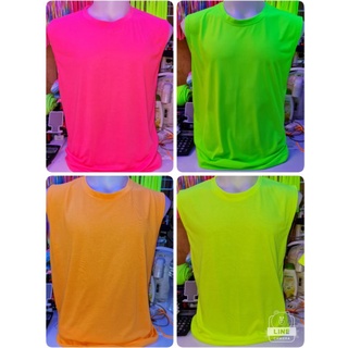 เสื้อแขนกุด เสื้อแขนกุดนีออนสะท้อนแสง ชาย หญิง มีหลายขนาดขนา…