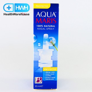 Aqua Maris Protecto 20 mL สำหรับผู้เป็นภูมิแพ้ อควา มาริส โปรเทคโท สเปรย์พ่นจมูก หายใจไม่สะดวก ภูมิแพ้