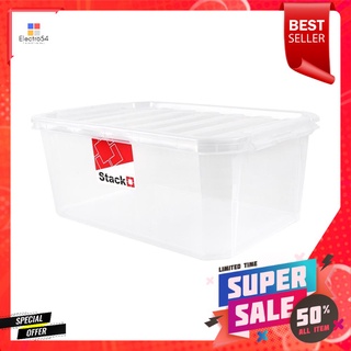 กล่องเก็บของ ฝาล็อค STACKO FAMILI 16.5 ลิตร สีใสSTORAGE BOX STACKO FAMILI 16.5L CLEAR