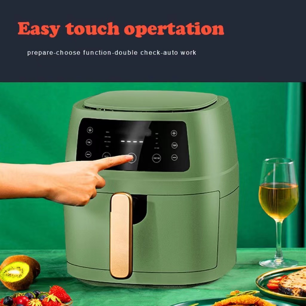 Air Fryer 8L ไฟฟ้าในครัวเรือน Non-Stick น้ํามันฟรีหม้อหุงข้าวเบเกอรี่อัตโนมัติ Fryer 气 时尚