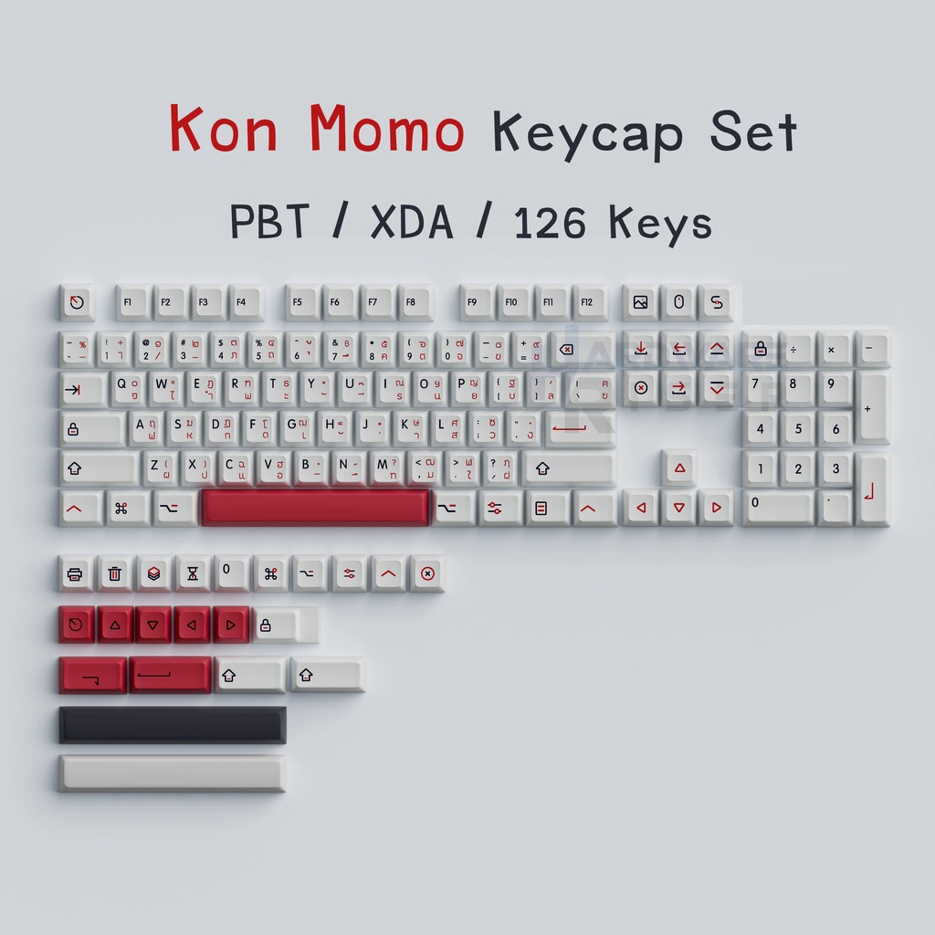 Kon Momo Keycap Set / PBT XDA Profile / 126 Keys (Clone) คีย์แคป