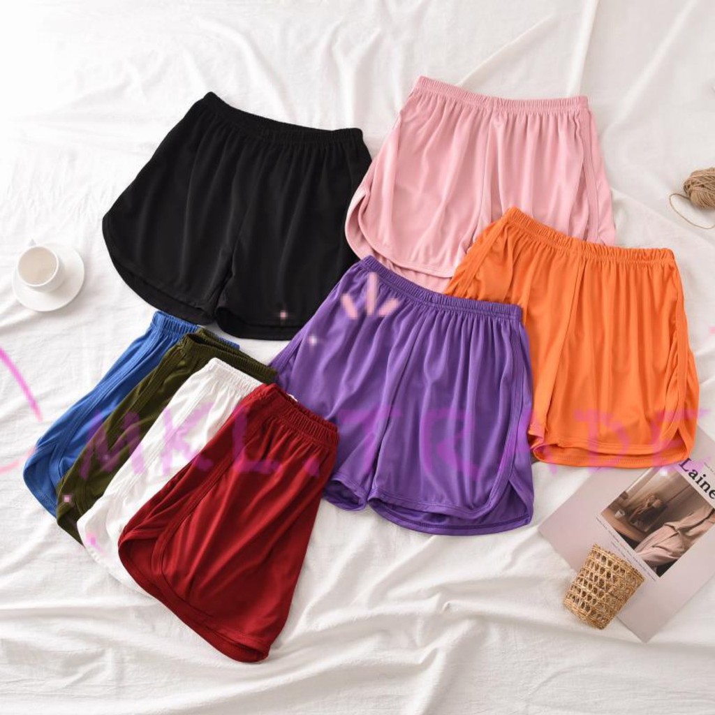 MKL กางเกงขาสั้น เอวยางยืด มี 8 สี ใส่สบายผ้านิ่ม #2608