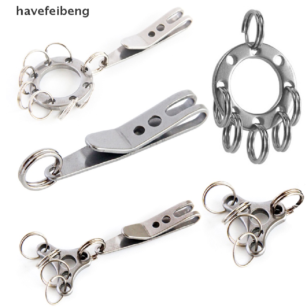 [HAVF] Mini Pocket Clips Carabiner Bag Waist Belt Clip Key Buckles Holder Outdoor Tool GJH