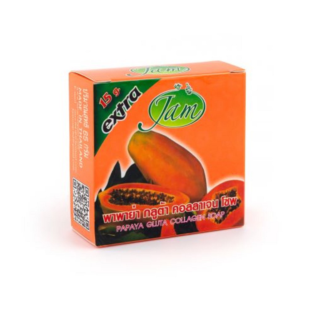 สบู่แจมJam มะละกอPapaya Gluta Collagen Soap Shopee Thailand