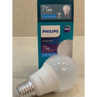 New!  Package ✨Philips Essential LED Bulb 7W Daylight รุ่น เอสเซเชียล