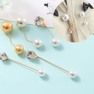 New retro fashion pearl brooch pearl rhinestone brooch scarf buckle coat shawl multipurpose popular accessories