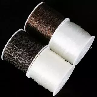 เชือกยืดใสคริสตัลสำหรับร้อยลูกปัด 0.5-1.0 มม. อุปกรณ์ DIY ทำสร้อยคอ สร้อยข้อมือ เครื่องประดับ