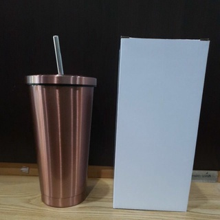 แก้วสแตนเลสเก็บร้อน เย็น สีชมพู Copper (Stainless Double Wall Tumbler)