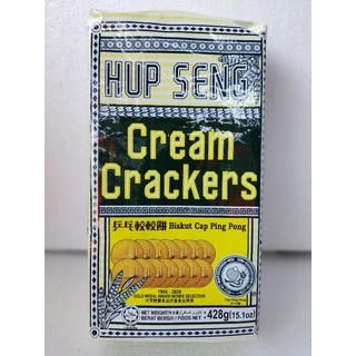 HUP SENG Cream/Sugar Cracker แครกเกอร์รสครีม/เคลือบน้ำตาล น้ำหนัก 428 กรัม