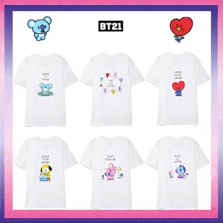 kpop bt 21 เสื้อยืดแขนสั้นพิมพ์ลาย bts bt