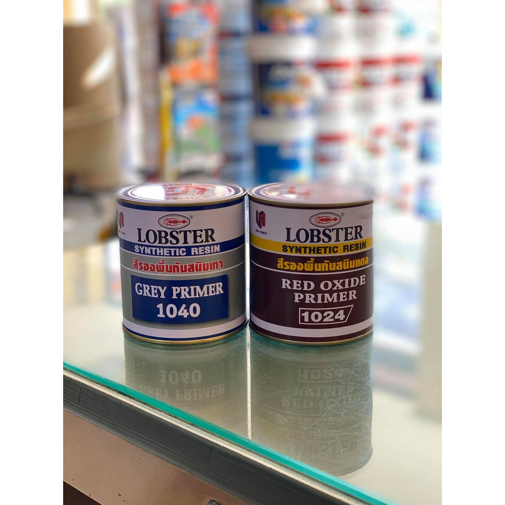 สีรองพื้นกันสนิม LOBSTER ล็อบสเตอร์ (ตรากุ้ง) ขนาด 3.5 ลิตร หรือ 1 แกลลอน