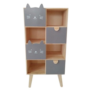 Storage cabinet KID CABINET MEOW 720130 NATURAL/GREY Multipurpose furniture Home &amp; Furniture ตู้เก็บของ ตู้เก็บของเด็ก 8