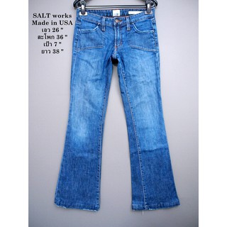 เสื้อผ้ามือสอง กางเกงยีนส์มือสอง แบรนด์ Salt works Made in USA.ผ้ายีนส์ยืด