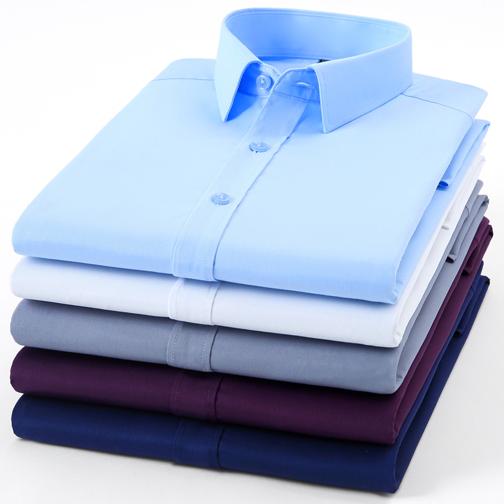 ใหม่ Non Iron แขนยาวไม่มีริ้วรอยสํานักงานธุรกิจสังคมอย่างเป็นทางการ Man เสื้อ
