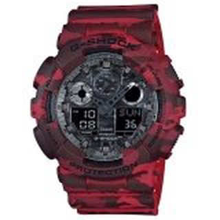 Casio G-Shock นาฬิกาข้อมือผู้ชาย รุ่น GA-100CM-4ADR (ลายพราง แดง)ของใหม่ของแท้100% ประกันศูนย์ 1 ปี จากร้าน MIN WATCH