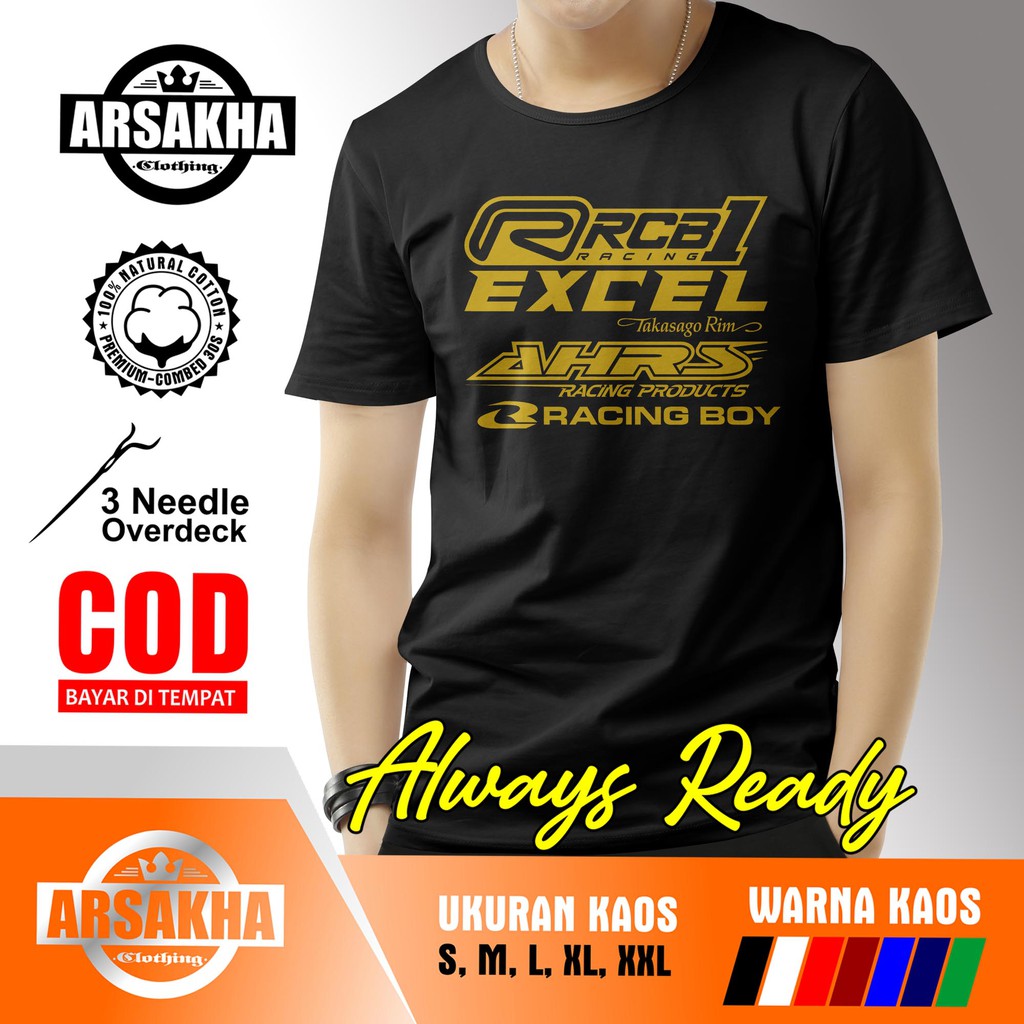 เสื้อยืด พิมพ์ลายโลโก้รถจักรยานยนต์ One Prix Arsakha Rcb Racing 1 Racing Boy Excel Takasago Rim AHRS สําหรับผู้ชาย