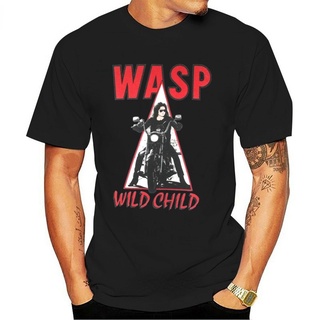 ROUND คอลูกเรือW.a.s.p. Wild CHILD 85 เสื้อยืดลําลอง แขนสั้น พิมพ์ลายกราฟฟิค วงเฮวี่เมทัล สไตล์ฮาราจูกุ สตรีท พังก์ เรโท