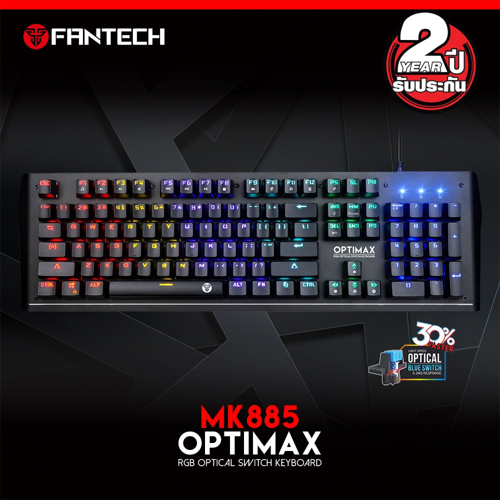 KEYBOARD FANTECH OPTIMAX MK885 RGB Blue-Switch