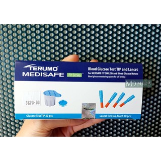 แผ่นตรวจน้ำตาล ยี่ห้อ Terumo medisafe  fit smile