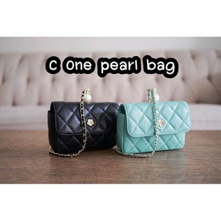 กระเป๋าหนังแกะ 100% หนังนุ่มนิ่ม C one pearl bag