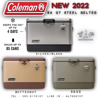 ถังเก็บความเย็น Coleman Japan 54 QT Steel Belted Cooler