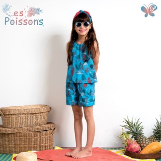 Papillon Girl Sea Breeze Set - Les Poissons ชุดเซ็ต เสื้อ&amp;กางเกง แฟชั่นเด็ก