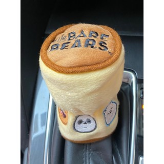 ลิขสิทธิ์แท้ สามหมีจอมป่วน ที่หุ้มเกียร์กระปุกรถยนต์ สีเหลือง We BARE BEARS Manual Shift Knob Gear Stick Cover